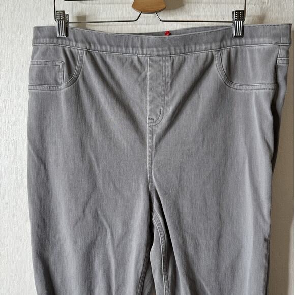 SPANX Women's Plus 3X Gray Soft Knit Twill Jean-ish Leggings Skinny Jeans - Picture 3 of 8